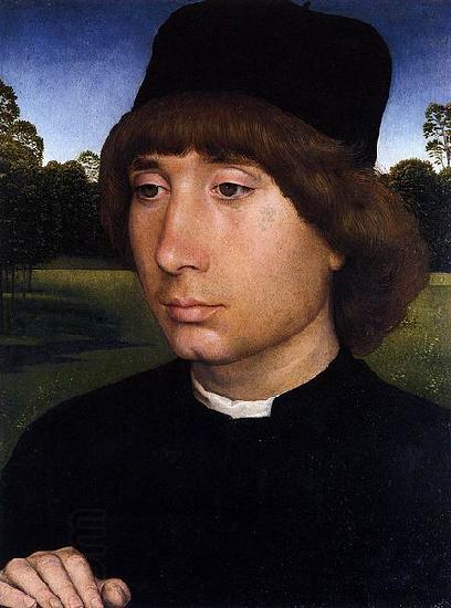 Hans Memling Portrait of a Young Man before a Landscape China oil painting art